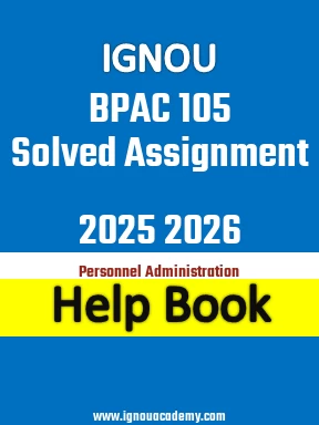IGNOU BPAC 105 Solved Assignment 2025 2026